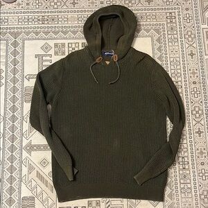 Milworks Burnt Olive Cotton Hooded Sweater